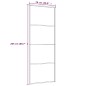 vidaXL Schiebetür ESG-Glas und Aluminium mattiert 76x205 cm Schwarz vidaXL Schiebetür ESG-Glas und Aluminium mattiert 76x205 cm Schwarz