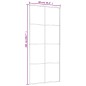 vidaXL Schiebetür ESG-Glas und Aluminium 90x205 cm Weiß vidaXL Schiebetür ESG-Glas und Aluminium 90x205 cm Weiß