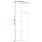 vidaXL Schiebetür Schwarz 76x205 cm ESG Glas und Aluminium vidaXL Schiebetür Schwarz 76x205 cm ESG Glas und Aluminium
