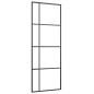 vidaXL Schiebetür ESG-Glas und Aluminium mattiert 90x205 cm Schwarz vidaXL Schiebetür ESG-Glas und Aluminium mattiert 90x205 cm Schwarz