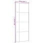 vidaXL Schiebetür ESG-Glas und Aluminium mattiert 90x205 cm Schwarz vidaXL Schiebetür ESG-Glas und Aluminium mattiert 90x205 cm Schwarz