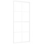 vidaXL Schiebetür ESG-Mattglas und Aluminium 90x205 cm Weiß vidaXL Schiebetür ESG-Mattglas und Aluminium 90x205 cm Weiß