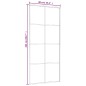 vidaXL Schiebetür ESG-Mattglas und Aluminium 90x205 cm Weiß vidaXL Schiebetür ESG-Mattglas und Aluminium 90x205 cm Weiß