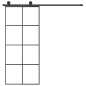 vidaXL Schiebetür mit Beschlag 90x205 cm ESG-Glas & Aluminium vidaXL Schiebetür mit Beschlag 90x205 cm ESG-Glas & Aluminium