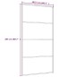vidaXL Schiebetür ESG Glas und Aluminium 102,5x205 cm Weiß vidaXL Schiebetür ESG Glas und Aluminium 102,5x205 cm Weiß