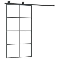 vidaXL Schiebetür mit Beschlag 102,5x205 cm ESG-Glas & Aluminium