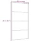 vidaXL Schiebetür ESG Glas und Aluminium mattiert 102,5x205 cm Schwarz vidaXL Schiebetür ESG Glas und Aluminium mattiert 102,5x205 cm Schwarz