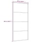vidaXL Schiebetür ESG-Glas und Aluminium mattiert 90x205 cm Schwarz vidaXL Schiebetür ESG-Glas und Aluminium mattiert 90x205 cm Schwarz