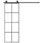 vidaXL Schiebetür mit Beschlag 76x205 cm ESG-Glas & Aluminium vidaXL Schiebetür mit Beschlag 76x205 cm ESG-Glas & Aluminium