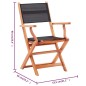 vidaXL Klappbare Gartenstühle 8 Stk. Schwarz Eukalyptusholz Textilene vidaXL Klappbare Gartenstühle 8 Stk. Schwarz Eukalyptusholz Textilene