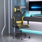 Gaming-Stuhl mit Massagefunktion Schwarz und Gelb Stoff Gaming-Stuhl mit Massagefunktion Schwarz und Gelb Stoff