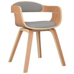 vidaXL Esszimmerstuhl Taupe Bugholz und Stoff