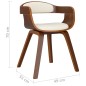 vidaXL Esszimmerstühle 2 Stk. Creme Bugholz und Kunstleder vidaXL Esszimmerstühle 2 Stk. Creme Bugholz und Kunstleder