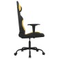 Gaming-Stuhl mit Massagefunktion Schwarz und Gelb Stoff Gaming-Stuhl mit Massagefunktion Schwarz und Gelb Stoff