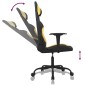 Gaming-Stuhl mit Massagefunktion Schwarz und Gelb Stoff Gaming-Stuhl mit Massagefunktion Schwarz und Gelb Stoff