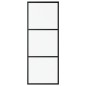 vidaXL Schiebetür ESG-Glas und Aluminium 76x205 cm Schwarz vidaXL Schiebetür ESG-Glas und Aluminium 76x205 cm Schwarz