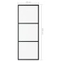 vidaXL Schiebetür ESG-Glas und Aluminium 76x205 cm Schwarz vidaXL Schiebetür ESG-Glas und Aluminium 76x205 cm Schwarz