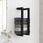 vidaXL Handtuchhalter Schwarz 23x18x60 cm Massivholz Kiefer vidaXL Handtuchhalter Schwarz 23x18x60 cm Massivholz Kiefer