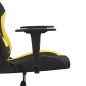 Gaming-Stuhl mit Massagefunktion Schwarz und Gelb Stoff Gaming-Stuhl mit Massagefunktion Schwarz und Gelb Stoff