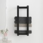 vidaXL Handtuchhalter Schwarz 23x18x60 cm Massivholz Kiefer vidaXL Handtuchhalter Schwarz 23x18x60 cm Massivholz Kiefer
