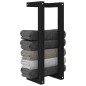 vidaXL Handtuchhalter Schwarz 23x18x60 cm Massivholz Kiefer vidaXL Handtuchhalter Schwarz 23x18x60 cm Massivholz Kiefer