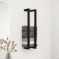 vidaXL Handtuchhalter Schwarz 23x18x90 cm Massivholz Kiefer vidaXL Handtuchhalter Schwarz 23x18x90 cm Massivholz Kiefer