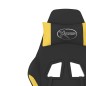 Gaming-Stuhl mit Massagefunktion Schwarz und Gelb Stoff Gaming-Stuhl mit Massagefunktion Schwarz und Gelb Stoff