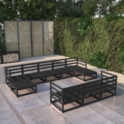 vidaXL 10-tlg. Garten-Lounge-Set Massivholz Kiefer
