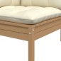 vidaXL Gartensofa 2-Sitzer mit Creme Kissen Massivholz Kiefer vidaXL Gartensofa 2-Sitzer mit Creme Kissen Massivholz Kiefer