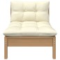 vidaXL 2-Sitzer-Gartensofa mit Kissen Creme Massivholz Kiefer vidaXL 2-Sitzer-Gartensofa mit Kissen Creme Massivholz Kiefer