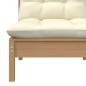 vidaXL 2-Sitzer-Gartensofa mit Kissen Creme Massivholz Kiefer vidaXL 2-Sitzer-Gartensofa mit Kissen Creme Massivholz Kiefer