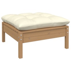 vidaXL Gartensofa 2-Sitzer mit Creme Kissen Massivholz Kiefer