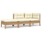 vidaXL 3-tlg. Garten-Lounge-Set mit Kissen Creme Massivholz Kiefer vidaXL 3-tlg. Garten-Lounge-Set mit Kissen Creme Massivholz Kiefer