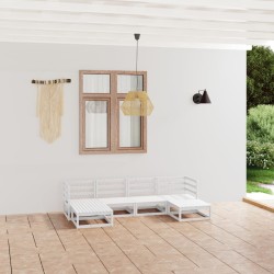vidaXL 6-tlg. Garten-Lounge-Set Kiefer Massivholz