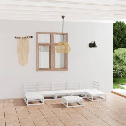 vidaXL 8-tlg. Garten-Lounge-Set Kiefer Massivholz 