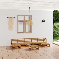 vidaXL 8-tlg. Garten-Lounge-Set Massivholz Kiefer 