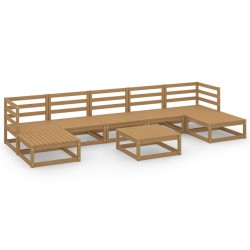 vidaXL 8-tlg. Garten-Lounge-Set Massivholz Kiefer 