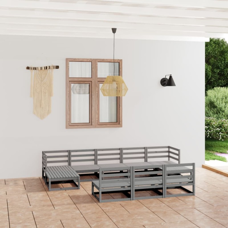 vidaXL 10-tlg. Garten-Lounge-Set Kiefer Massivholz vidaXL 10-tlg. Garten-Lounge-Set Kiefer Massivholz