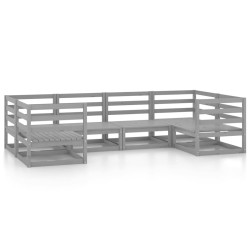 vidaXL 6-tlg. Garten-Lounge-Set Kiefer Massivholz