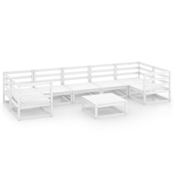 vidaXL 8-tlg. Garten-Lounge-Set Kiefer Massivholz
