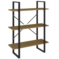 vidaXL Bücherregal 3 Fächer Braun 80x30x105 cm Massivholz Kiefer
