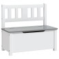 vidaXL Kinderbank mit Stauraum Weiß und Grau 60x30x55 cm MDF vidaXL Kinderbank mit Stauraum Weiß und Grau 60x30x55 cm MDF