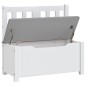vidaXL Kinderbank mit Stauraum Weiß und Grau 60x30x55 cm MDF vidaXL Kinderbank mit Stauraum Weiß und Grau 60x30x55 cm MDF