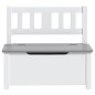 vidaXL Kinderbank mit Stauraum Weiß und Grau 60x30x55 cm MDF vidaXL Kinderbank mit Stauraum Weiß und Grau 60x30x55 cm MDF