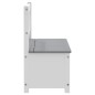 vidaXL Kinderbank mit Stauraum Weiß und Grau 60x30x55 cm MDF vidaXL Kinderbank mit Stauraum Weiß und Grau 60x30x55 cm MDF