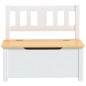 vidaXL Kinderbank mit Stauraum Weiß und Beige 60x30x55 cm MDF vidaXL Kinderbank mit Stauraum Weiß und Beige 60x30x55 cm MDF