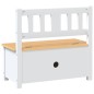 vidaXL Kinderbank mit Stauraum Weiß und Beige 60x30x55 cm MDF vidaXL Kinderbank mit Stauraum Weiß und Beige 60x30x55 cm MDF
