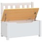 vidaXL Kinderbank mit Stauraum Weiß und Beige 60x30x55 cm MDF vidaXL Kinderbank mit Stauraum Weiß und Beige 60x30x55 cm MDF