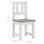 vidaXL 3-tlg. Kinder-Sitzgruppe Weiß und Grau MDF vidaXL 3-tlg. Kinder-Sitzgruppe Weiß und Grau MDF