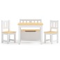 vidaXL 4-tlg. Kinder-Sitzgruppe Weiß und Beige MDF vidaXL 4-tlg. Kinder-Sitzgruppe Weiß und Beige MDF